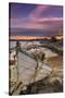 Fishing Boat on Shore-Lantern Press-Stretched Canvas