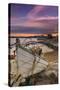 Fishing Boat on Shore-Lantern Press-Stretched Canvas