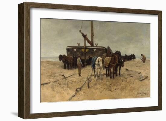 Fishing Boat on the Beach, 1882-Anton Mauve-Framed Giclee Print