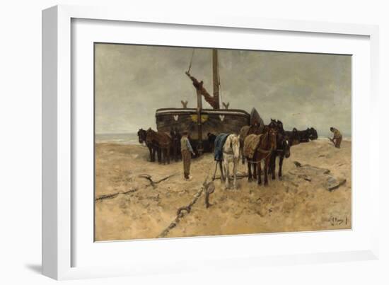 Fishing Boat on the Beach, 1882-Anton Mauve-Framed Giclee Print