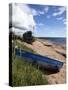 Fishing Boat on the Beach at Carnoustie, Angus, Scotland, United Kingdom, Europe-Mark Sunderland-Stretched Canvas