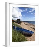 Fishing Boat on the Beach at Carnoustie, Angus, Scotland, United Kingdom, Europe-Mark Sunderland-Framed Photographic Print