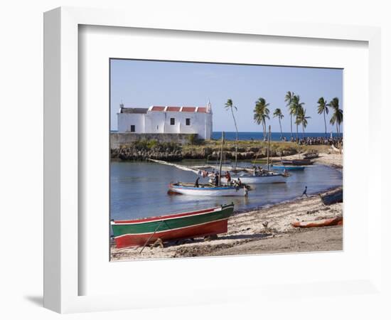 Fishing Boat on the Beach at Ilha Do Mozambique-Julian Love-Framed Photographic Print