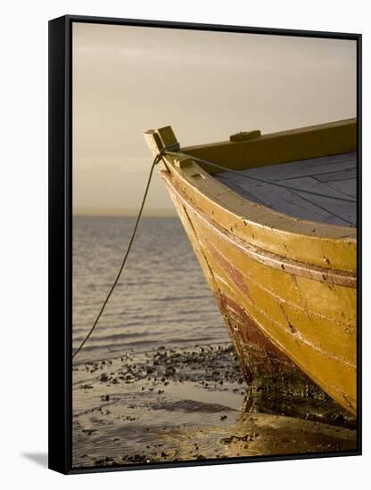 Fishing Boat on the Beach at Low Tide, Ilha Do Mozambique-Julian Love-Framed Stretched Canvas