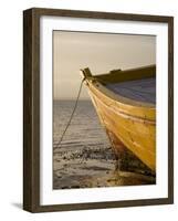 Fishing Boat on the Beach at Low Tide, Ilha Do Mozambique-Julian Love-Framed Photographic Print