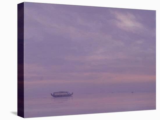 Fishing Boat on Vembanad Lake, Kerala-Derek Hare-Stretched Canvas