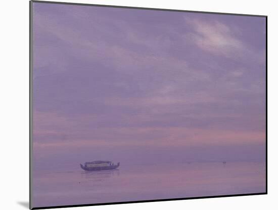 Fishing Boat on Vembanad Lake, Kerala-Derek Hare-Mounted Giclee Print