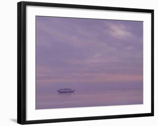 Fishing Boat on Vembanad Lake, Kerala-Derek Hare-Framed Giclee Print