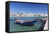 Fishing Boat, Port of Otranto, Lecce Province, Salentine Peninsula, Puglia, Italy, Europe-Markus Lange-Framed Stretched Canvas