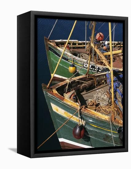 Fishing Boat Prows-Bo Zaunders-Framed Stretched Canvas