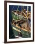 Fishing Boat Prows-Bo Zaunders-Framed Photographic Print