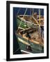Fishing Boat Prows-Bo Zaunders-Framed Photographic Print