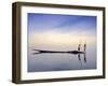 Fishing Boat Reflected on Inle Lake, Burma-Brian McGilloway-Framed Photographic Print