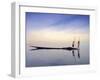 Fishing Boat Reflected on Inle Lake, Burma-Brian McGilloway-Framed Photographic Print