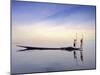 Fishing Boat Reflected on Inle Lake, Burma-Brian McGilloway-Mounted Photographic Print