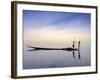 Fishing Boat Reflected on Inle Lake, Burma-Brian McGilloway-Framed Photographic Print