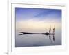 Fishing Boat Reflected on Inle Lake, Burma-Brian McGilloway-Framed Photographic Print