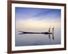 Fishing Boat Reflected on Inle Lake, Burma-Brian McGilloway-Framed Photographic Print