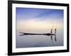 Fishing Boat Reflected on Inle Lake, Burma-Brian McGilloway-Framed Photographic Print