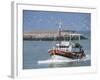 Fishing Boat Returning from Fishing, Deauville, Normandy, France-Guy Thouvenin-Framed Photographic Print