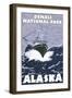 Fishing Boat Scene, Denali National Park, Alaska-Lantern Press-Framed Art Print
