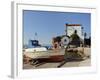 Fishing Boat Stella on Ramp Near Small Chapel at Skala Sikaminia, Lesbos (Lesvos), Greece-Nick Upton-Framed Photographic Print