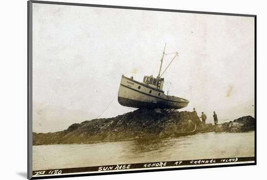 Fishing Boat, Sunrise Ashore at Channel Island, Alaska-null-Mounted Photographic Print