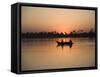 Fishing Boat, Sunset, River Nile, Egypt, North Africa, Africa-Philip Craven-Framed Stretched Canvas