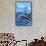 Fishing Boat with Freighter and Dolphins-Lantern Press-Framed Stretched Canvas displayed on a wall