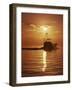 Fishing Boat with Sunset Sky-null-Framed Photographic Print