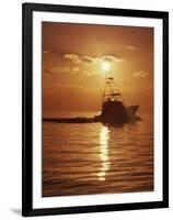 Fishing Boat with Sunset Sky-null-Framed Photographic Print