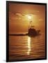 Fishing Boat with Sunset Sky-null-Framed Photographic Print