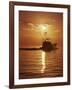 Fishing Boat with Sunset Sky-null-Framed Photographic Print