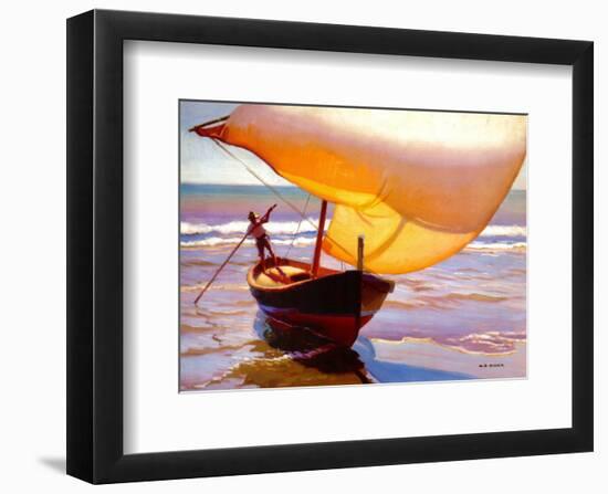 Fishing Boat-Arthur Rider-Framed Art Print