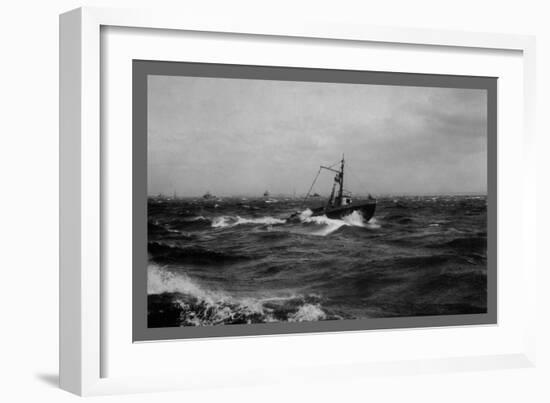 Fishing Boat-Edwin Levick-Framed Art Print