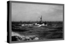 Fishing Boat-Edwin Levick-Stretched Canvas