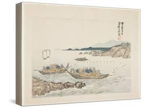 Fishing Boats, 1893-Tamura Gessh?-Stretched Canvas