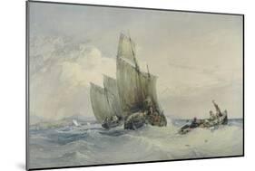 Fishing Boats, 19th Century-Charles Bentley-Mounted Giclee Print