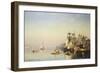 Fishing Boats and Barges on the Thames at Greenwich-Carl Neumann-Framed Giclee Print