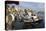 Fishing boats and cruise ship, harbour, Kos Town, Kos, Dodecanese, Greek Islands, Greece, Europe-Eleanor Scriven-Stretched Canvas