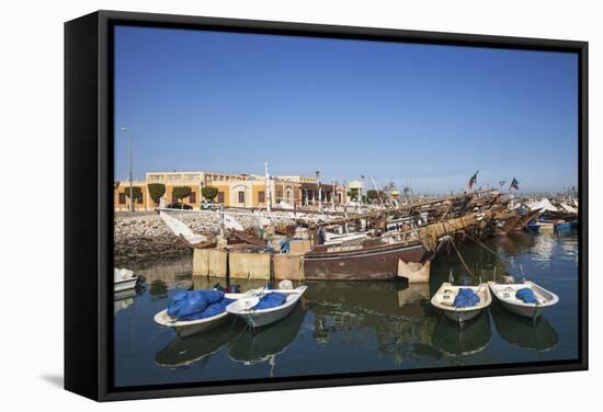 Fishing Boats and Dhows in the Old Ships Port, Kuwait City, Kuwait, Middle East-Jane Sweeney-Framed Stretched Canvas