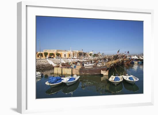 Fishing Boats and Dhows in the Old Ships Port, Kuwait City, Kuwait, Middle East-Jane Sweeney-Framed Photographic Print