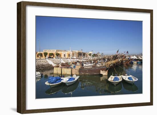 Fishing Boats and Dhows in the Old Ships Port, Kuwait City, Kuwait, Middle East-Jane Sweeney-Framed Photographic Print