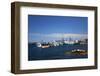 Fishing boats and dock of Canso harbor, Canada, Nova Scotia, Canso.-Kymri Wilt-Framed Photographic Print