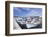 Fishing Boats and Harbour, Elounda, Lasithi-Markus Lange-Framed Photographic Print