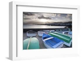 Fishing Boats and Harbour of Punta Mujeres, Lanzarote, Canary Islands, Spain, Atlantic, Europe-Markus Lange-Framed Photographic Print