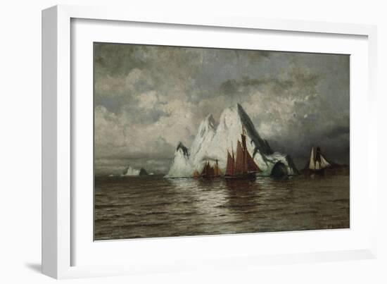 Fishing Boats and Icebergs-William Bradford-Framed Giclee Print