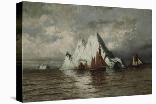 Fishing Boats and Icebergs-William Bradford-Stretched Canvas