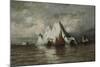 Fishing Boats and Icebergs-William Bradford-Mounted Giclee Print