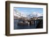 Fishing Boats and Lyngen Alps, Troms, Norway, Scandinavia, Europe-David Lomax-Framed Photographic Print